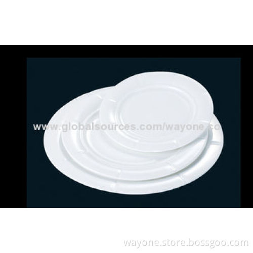 White New Bone China Coupe Plate, with Various Sizes, Hotel Ware, Food Safe,Lead-free,High Whiteness